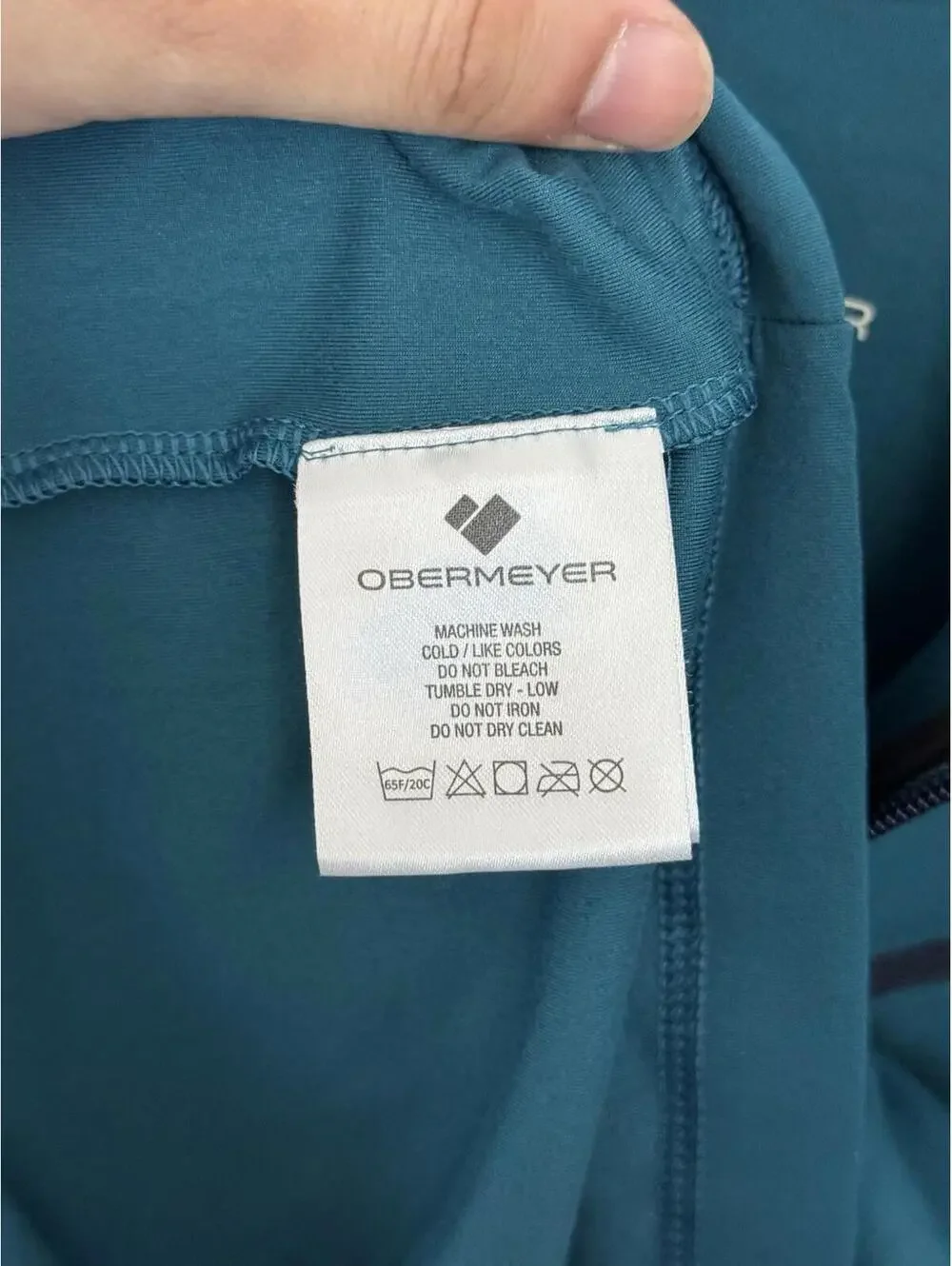 Obermeyer Flex 1/4 Quarter Zip Base Layer‎ Top Men's Teal Blue Agave Small S